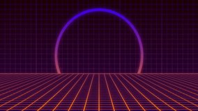 Energy tendrils sparking at neon ring base coalescing into fractal cloud, showing retro power cycle. Neon, cyber, fractal, futuristic, glow, grid, digital - Powered by Shutterstock - Get 15% off with code: PIKWIZARD15