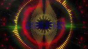 Fading in 3D GAME START text causing neon rings spinning, shifting colors to signal game launch. Futuristic, digital, neon, interface, technology, dynamic, vibrant - Powered by Shutterstock - Get 15% off with code: PIKWIZARD15