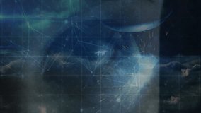 Right eye performing scan, projecting holographic network over iris and analyzing biometric data. Futuristic, biometric, technology, interface, digital, neural, cyber - Powered by Shutterstock - Get 15% off with code: PIKWIZARD15