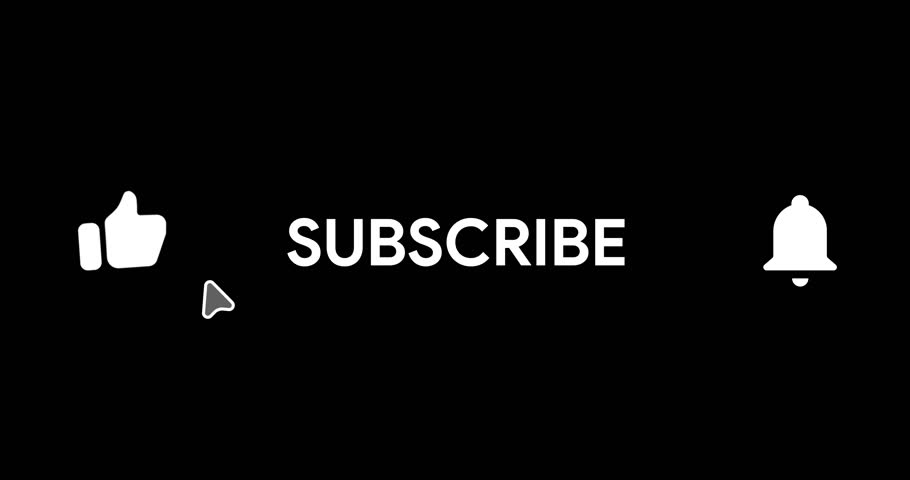 Like Subscribe Bell button animation. Social Media vlog call to action template. CTA buttons. Youtube content creator overlay video tools. Interactive buttons. 4K Alpha MOV with transparent background