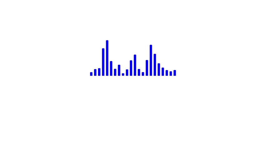 Podcast microphone audio sound waveform animation, Animated sound waveform spectrum motion graphic animation 4k, Voice chat, Voice mail, Speech waves Podcast microphone audio sound waveform animation.
