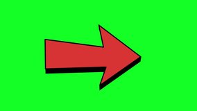 Red arrow pointing down animation symbolizing download. 4K video with green screen and black background versions. Perfect for digital content, apps, and motion design overlays. - Powered by Shutterstock - Get 15% off with code: PIKWIZARD15