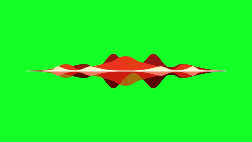 Dynamic music wave animation with rhythm pulses on green screen. Ideal for DJ visuals, party intros, music promos, or audio-reactive content.