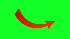 Red arrow animation rising diagonally upwards on green screen background. Chroma key 4K footage symbolizing growth, success, or upward trend. Perfect for business or finance videos. - Powered by Shutterstock - Get 15% off with code: PIKWIZARD15