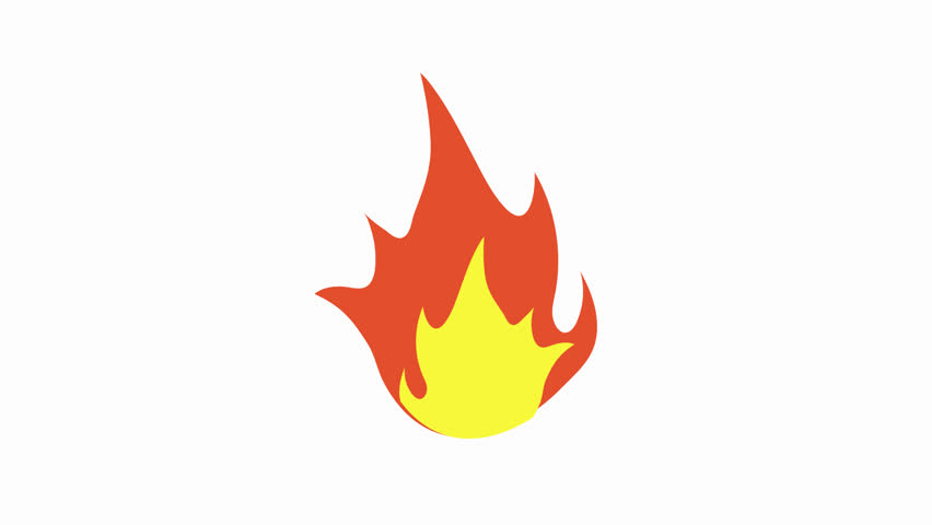 fire icon animation illustration flat