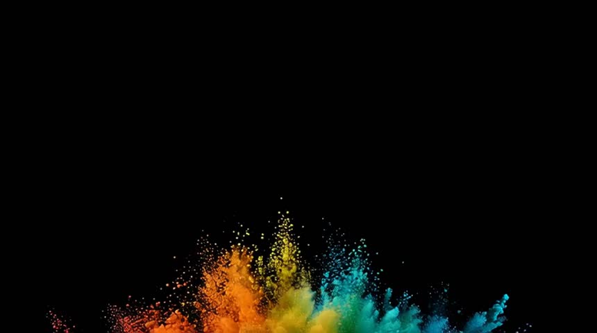 Super slow motion shot of color powder explosion isolated on black background. - Powered by Shutterstock - Get 15% off with code: PIKWIZARD15