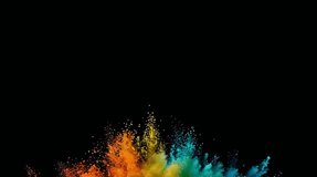Super slow motion shot of color powder explosion isolated on black background. - Powered by Shutterstock - Get 15% off with code: PIKWIZARD15