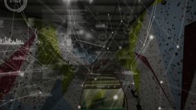 Static climbing gym view fading into tech network overlay mapping holds near climber silhouette. Technology, innovation, connectivity, sports, data visualization, digital, activity - Powered by Shutterstock - Get 15% off with code: PIKWIZARD15