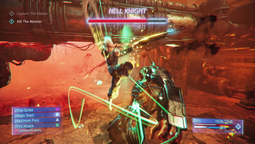 The knight collapses in defeat in a tactical RPG video game after failing a boss fight. Interface remains on screen as HP reaches zero.