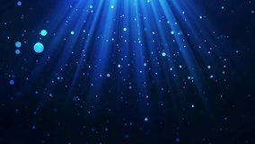 Stage performance with dynamic lighting particles spotlight flares and atmospheric effects featuring dancers or motion silhouettes under beams of gold and blue light with dust and smoke in the air. - Powered by Shutterstock - Get 15% off with code: PIKWIZARD15