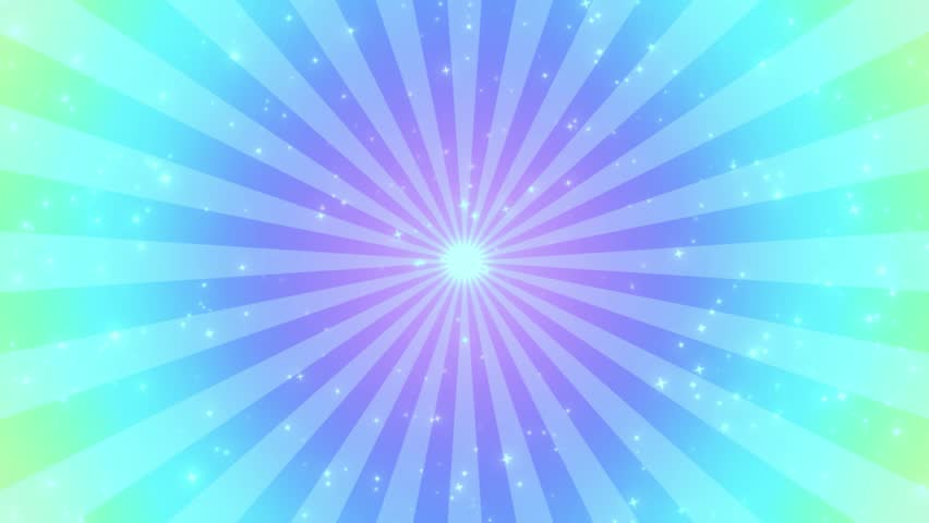 A bright and cheerful anime-style background featuring vibrant radial light rays and sparkling stars or bubbles, perfect for lively, cartoon, or celebratory content.