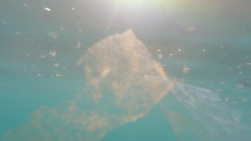 
microplastics and plastic waste in the sea and ocean