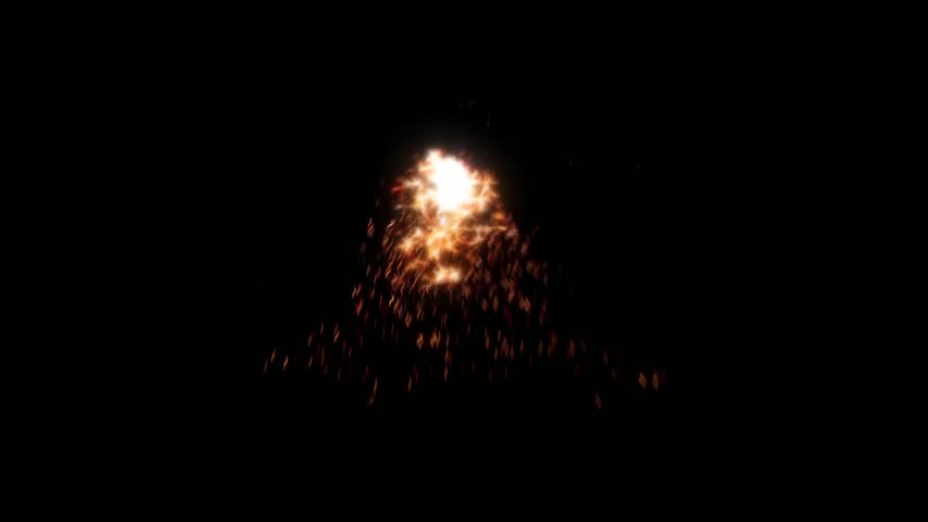 Red Spark of power cast spelling drop on the ground effect