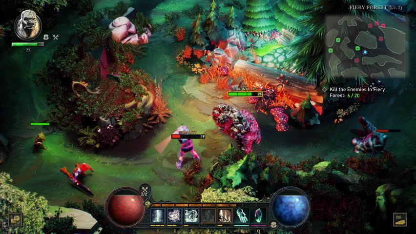 Selecting a fantasy hero for a mission in a fake multiplayer internet game. Losing a mission in the fake internet battle arena game. Character killed by the enemies in a fake internet game level.