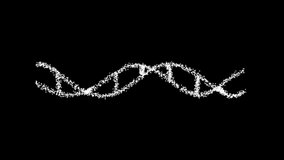 DNA Double Helix Glowing in black Background ,This depiction showcases the detailed structure of a DNA double helix, - Powered by Shutterstock - Get 15% off with code: PIKWIZARD15