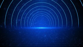 Futuristic Abstract technology big data background. Motion of digital data flow. Transfer storage data block chain, server, hi-speed internet. technology wireframe grid dot connection, wave animation - Powered by Shutterstock - Get 15% off with code: PIKWIZARD15