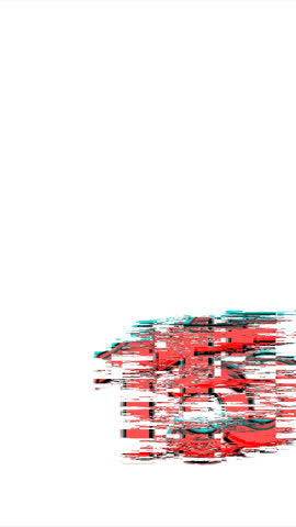  15 second countdown vertical animated video colorful glitch layers with white background, 4k video