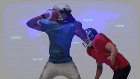 Quarterback adjusting posture after defender entry while sports tech arcs aligning throw trajectory. Athlete, performance, digital, strategy, motion, innovation, competition - Powered by Shutterstock - Get 15% off with code: PIKWIZARD15