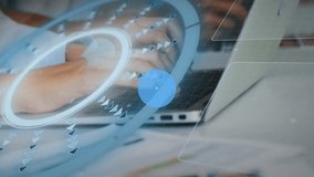 Typing hands initiating network graphic on laptop, populating user icons for data connection. Technology, connectivity, digital, networking, collaboration, modern, innovation - Powered by Shutterstock - Get 15% off with code: PIKWIZARD15