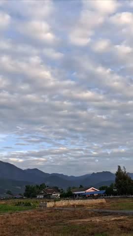 mountains, beautiful sky, clouds, grassland, blue