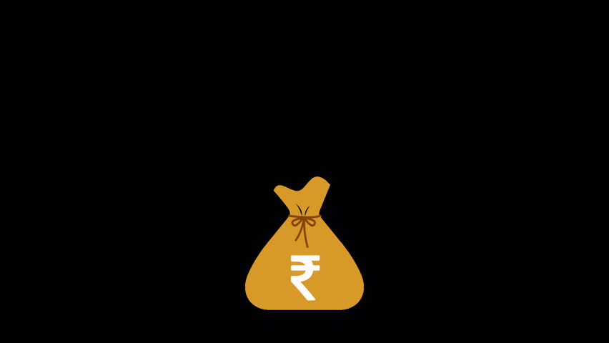 Indian 100 Rupee Money Popping – 4 sec animated rupee bundles pop from bag with transparent background. Perfect for fintech, savings, business, and financial storytelling.