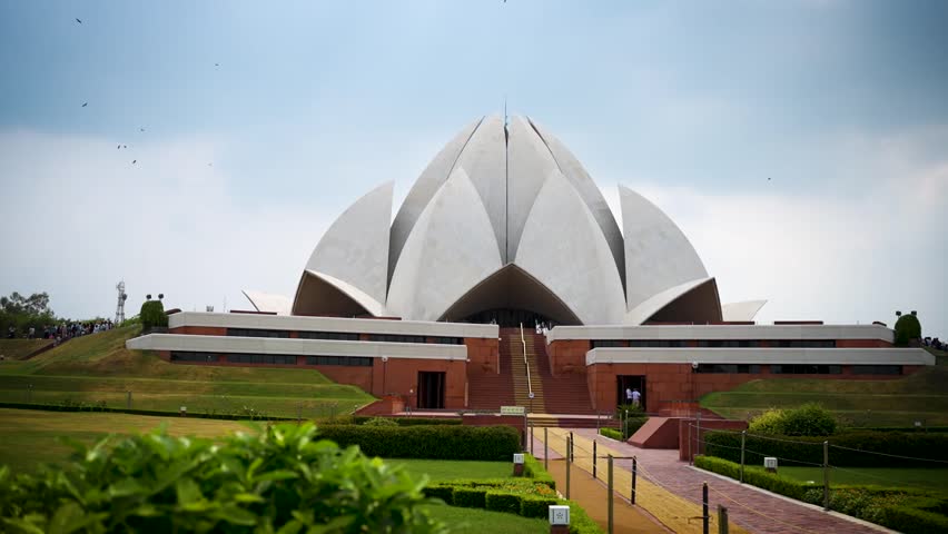 Lotus Temple, a Bahai House of Worship located in New Delhi, India.