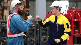 celebrating success. Business teamwork. Happy employees embracing and celebrating together at warehouse factory - Powered by Shutterstock - Get 15% off with code: PIKWIZARD15