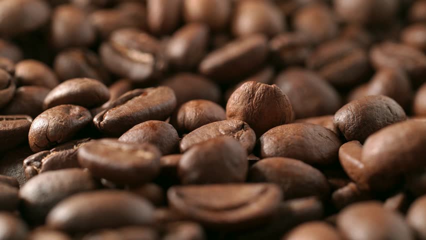 roasting coffee bean in 4k resolution