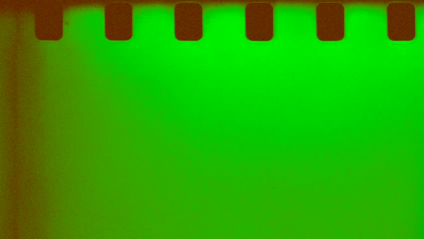 Retro 90s Film Reel Green Screen Overlay with Scratches and Noise