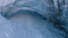Blue Tunnel in Ice Cave in Glacier in Winter Alps Nature - Powered by Shutterstock - Get 15% off with code: PIKWIZARD15