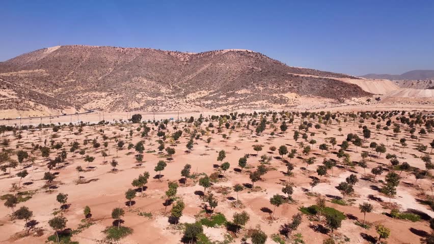 Morocco aerial drone landscape Agadir arid nature forest North Africa land