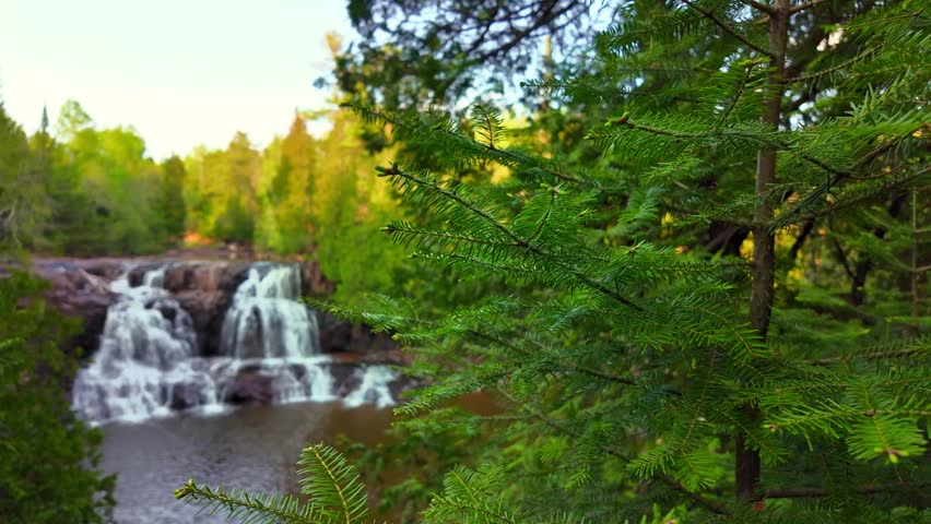 Stunning waterfalls at Gooseberry Falls State Park, located along Minnesota