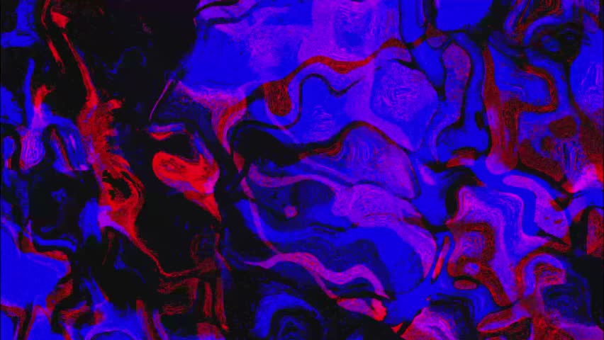 Grunge glitch effect video abstract  pixelated background with colorful textured shapes in black, red, blue. Trendy edgy design, acid colors, hypnotic