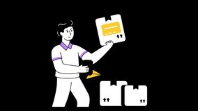 Delivery Service 2D Animation on Transparent Background - Powered by Shutterstock - Get 15% off with code: PIKWIZARD15