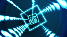 On white frame appearing, neon cyan square rotating and scaling across code, visualizing data flow. Technology, futurism, digital, cybersecurity, innovation, motion graphics, abstract - Powered by Shutterstock - Get 15% off with code: PIKWIZARD15