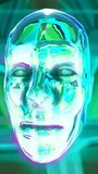 Seamless animation of metal head with deformation and reflections. Cool metallic Metaverse concept vertical video - Powered by Shutterstock - Get 15% off with code: PIKWIZARD15