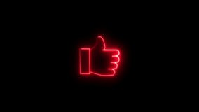 Glowing neon line Hand thumb up icon isolated Animated neon thumb up sign icon animation color hand icon like animation. Link Glowing neon Like button animation. Animated neon thumb up icon . - Powered by Shutterstock - Get 15% off with code: PIKWIZARD15
