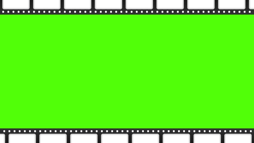 Green screen animation frame border video with film strip frame and shadow effect, displayed in 4K resolution. Film frame. Clipart video. Looping videos.