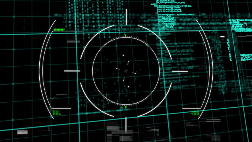 At startup reticle rotating, code streaming, glitch flashing, HUD pulsing showing processing. Cybersecurity, digital interface, futuristic, data analysis, technology, animation, ui design - Powered by Shutterstock - Get 15% off with code: PIKWIZARD15