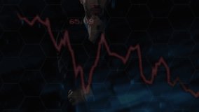 Red graph pulsing triggers businessman tapping hexagon expanding network revealing connections. Technology, analytics, innovation, data, cybersecurity, digital, futurism - Powered by Shutterstock - Get 15% off with code: PIKWIZARD15