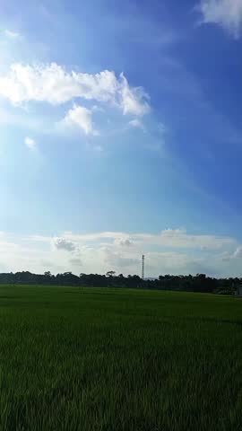 Sky Time lapse, Beautiful background, White clouds drift quickly across the blue sky