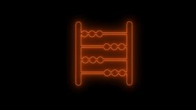 Neon glow abacus icon animation with glowing moving beads, symbolizing digital learning, math tools, and futuristic education visuals. - Powered by Shutterstock - Get 15% off with code: PIKWIZARD15