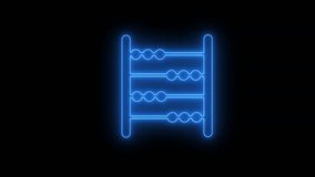 Neon glow abacus icon animation with glowing moving beads, symbolizing digital learning, math tools, and futuristic education visuals. - Powered by Shutterstock - Get 15% off with code: PIKWIZARD15