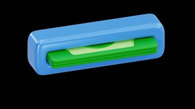 3D Animated Cash Withdrawal Money Icon Loop, 4K Animation, Alpha Channel - Powered by Shutterstock - Get 15% off with code: PIKWIZARD15