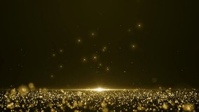 Gold Particle Field Golden frame border bokeh event awards trailer titles cinematic concert openers luxury presentation background loop - Powered by Shutterstock - Get 15% off with code: PIKWIZARD15