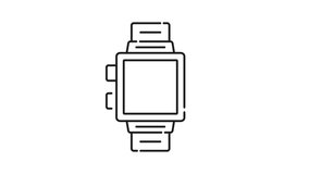 Health tracker line animation. Health tracker icon animation smartwatch showcasing a dynamic heart rate animation perfect for fitness apps, medical websites, and technology presentations. - Powered by Shutterstock - Get 15% off with code: PIKWIZARD15