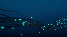 Abstract glowing fiber optic cables stream light, symbolizing fast data transmission in a futuristic digital network environment. - Powered by Shutterstock - Get 15% off with code: PIKWIZARD15