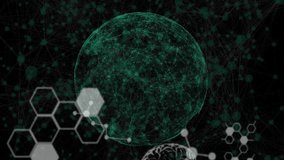 Soft glowing dots starting animation green 3D sphere pulsing code revealing brain graph for insight. Digital, futurism, technology, data, visualization, innovation, neural - Powered by Shutterstock - Get 15% off with code: PIKWIZARD15