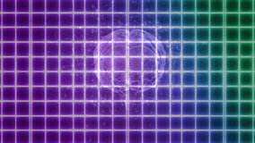 After neon grid appearing and holographic brain fading, pulsing and rotating representing data flow. Neon, futuristic, abstract, digital, technology, visualization, innovation - Powered by Shutterstock - Get 15% off with code: PIKWIZARD15