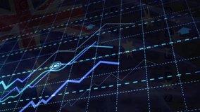 Australia flag with Growing financial charts and diagrams showing increasing profits. - Powered by Shutterstock - Get 15% off with code: PIKWIZARD15